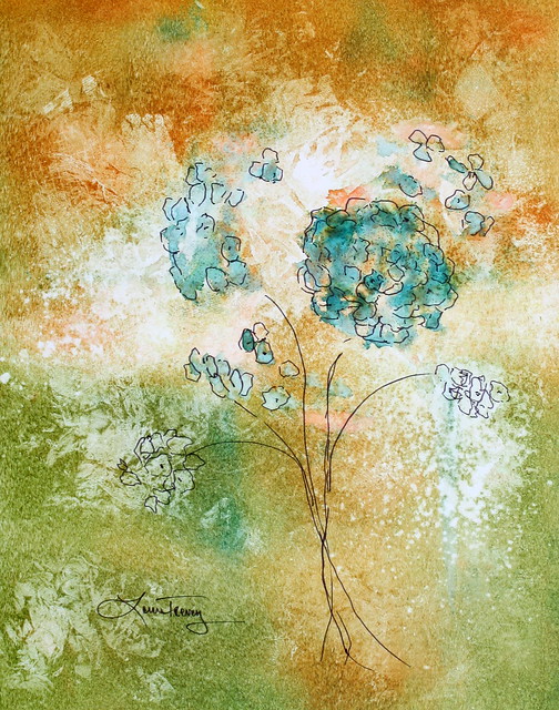 Abstract Floral in Watercolor