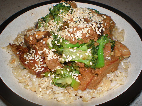 Seitan and Broccoli-Shiitake Stir-Fry