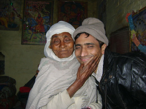 Shafiq with a Molki women in Kurukshetra