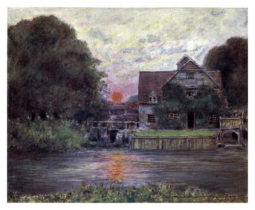 008-Mapledurham Mill-The Thames-1906- Mortimer Menpes