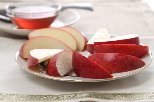 Sliced Apples and Honey