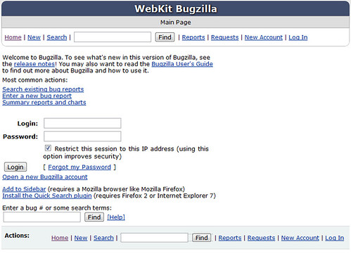 Webkit Bugzilla