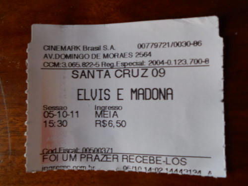 Ingresso - Elvis & Madona - Cinemark