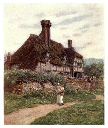 018-Un viejo Cottage de Surrey- Mrs. Allingham-The old Water-Colour Society-1905-Charles Holme