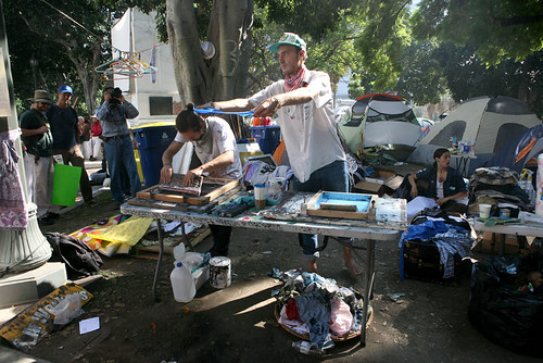 Occupy LA - Silk Screeners/Print Lab (Photo: obscurafix, flickr)