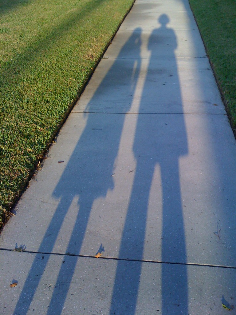 Walking to school shadows