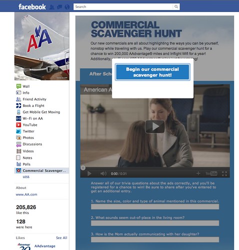 American Airlines Facebook Contest