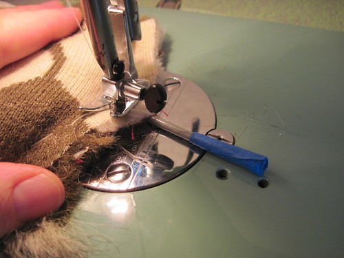 ... Then Machine-Sew The Ears - Carefully!