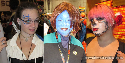 2011 NY Comic Con Female Costumes with Face Makeup