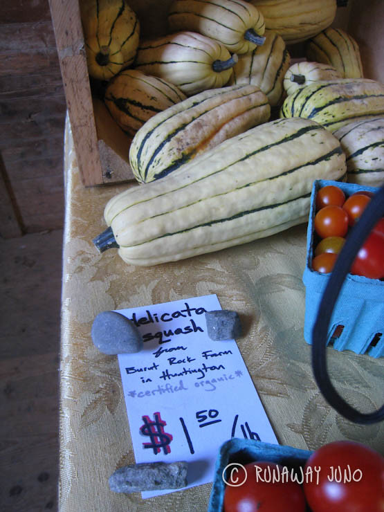 Fresh vegetables at local farm stand in Vermont