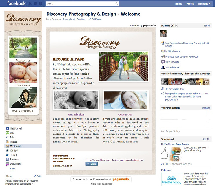 Discovery Photography & Design Facebook Page | Boone, NC