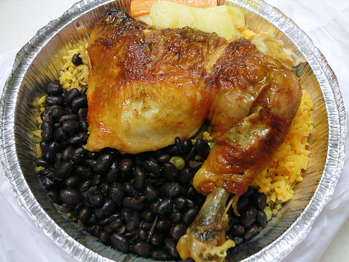 Baked chicken with rice & beans