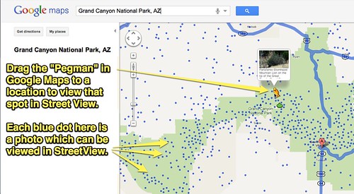 Grand Canyon National Park in Google Maps