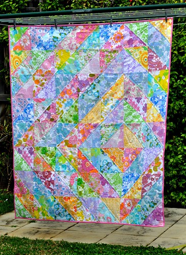 Ella's quilt on the line