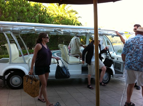 "shuttle" to the beach from the hotel