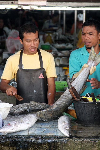 Cutting Fresh Fish in Krabi, Thailand