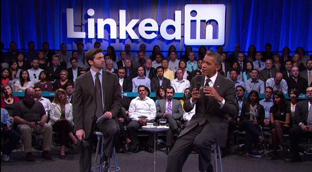 President Obama at LinkedIn for America Jobs Act Town Hall