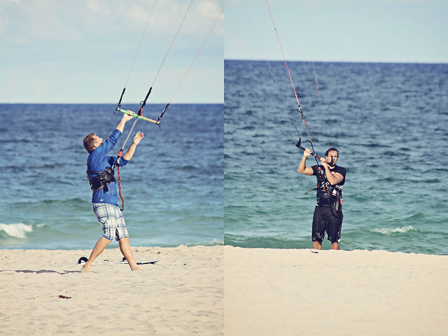 Fort Lauderdale beach kitesurfer portrait diptych