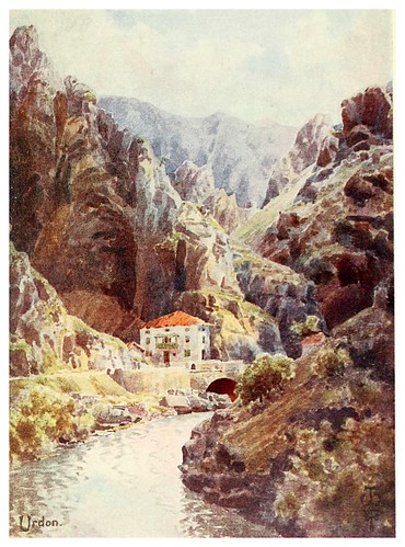 016-Garganta del rio Deva en Urdon-Northern Spain painted and described-1906- Edgar Thomas Ainger