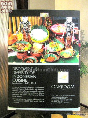 Oakroom Restaurant Indonesian Food Festival