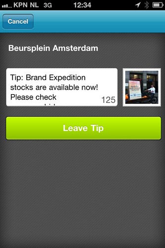 Foursquare screenshot Brand Expedition