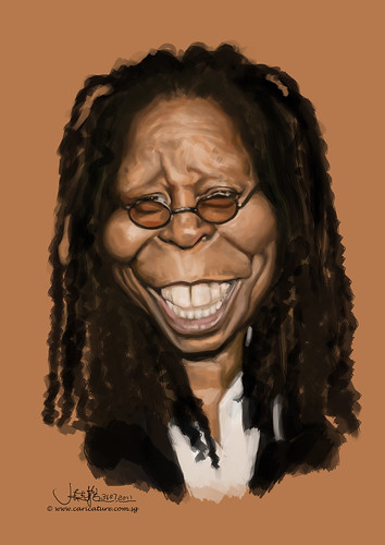 digital caricature of Whoopi Goldberg - 2
