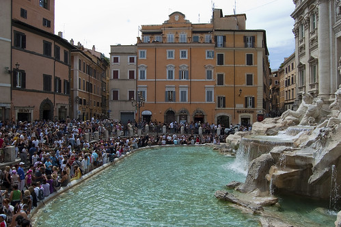 Trevi Fountain and onlookers