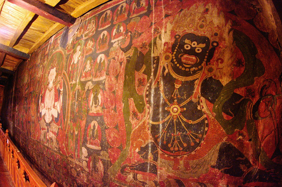 Изображения на стенах - монастыри Ладакха (Малого Тибета)