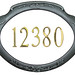 Floral Address Plaque with Brass Numbers