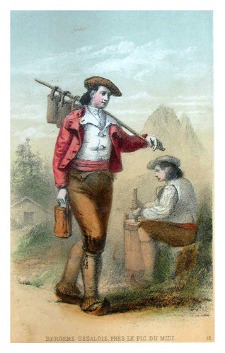 013-Pastores de Ossalois cerca del Pico del Mediodia-Costumes pyrénéens-1860 