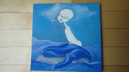 Mermaid in blue by wickeddollz