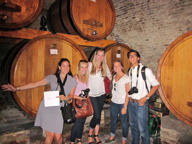 Students Wine Tasting in Tuscany