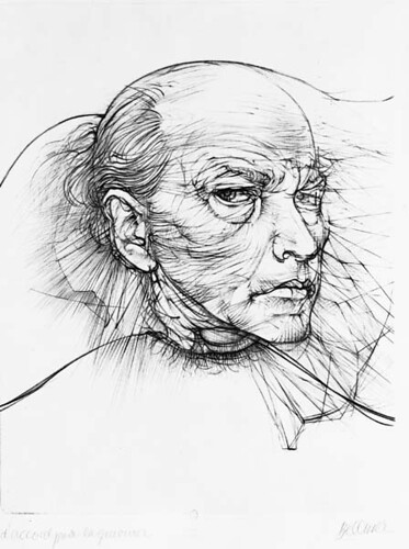 Bellmer, Hans (1902-1975) - 1971 Self-Portrait (National Library of France, Paris) by RasMarley
