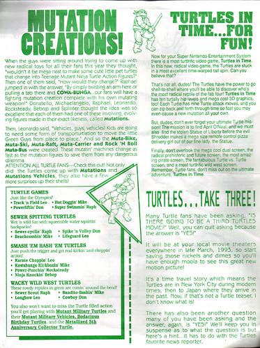   Official TEENAGE MUTANT NINJA TURTLES Turtle Force :: 'CHAOS CHRONICLES' V.5 iv (( 1992 ))