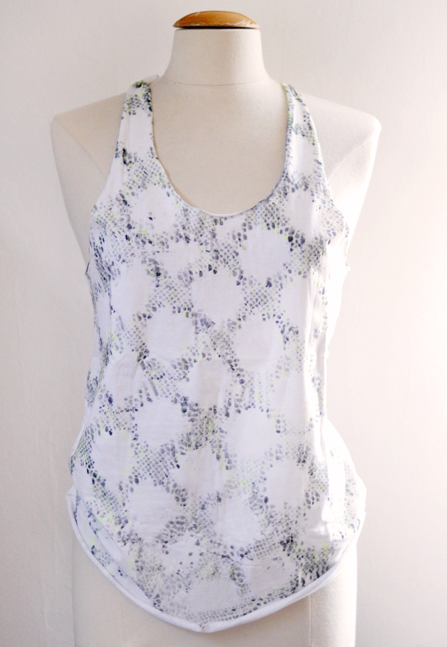 t-shirt DIY printed tank  top with a stained sharpie