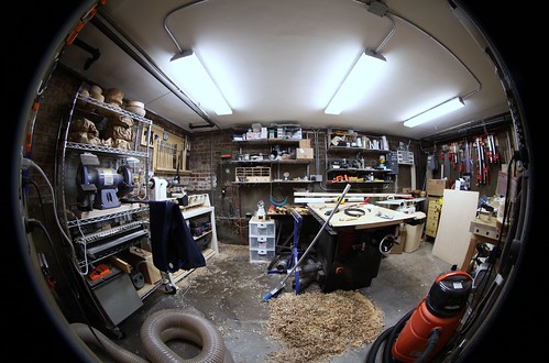 Side view of basement workshop