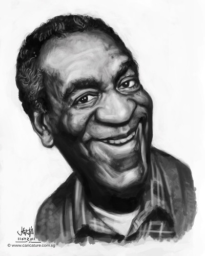 digital caricature painting of Bill Cosby