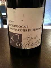 "Bourgogne Haute Cotes de Beaune 2008" Agnes Paquet