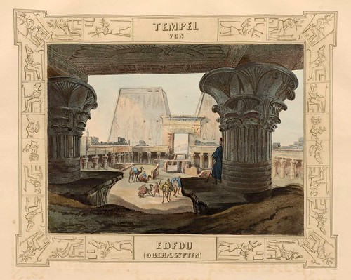 007-Templo de Edfou en Alto Egipto-Malerische Ansichten aus dem Orient-1839-1840- Heinrich von Mayr-© Bayerische Staatsbibliothek 
