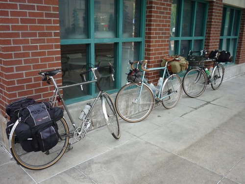Three tall bikes in the Gumwall Gang