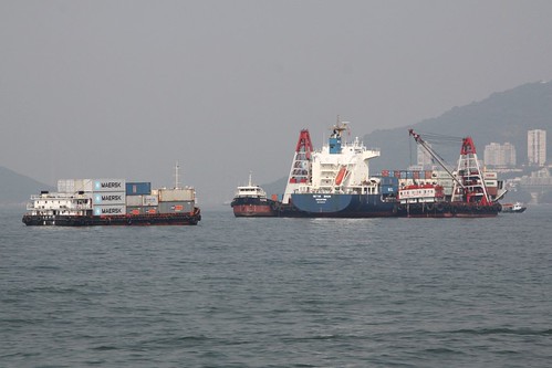 Mid-stream cargo handling off Lamma Island, Hong Kong