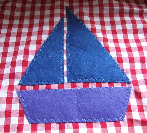sewn on boat pieces