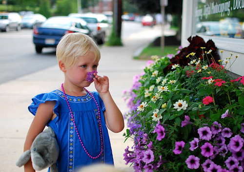 smelling flowers-0511