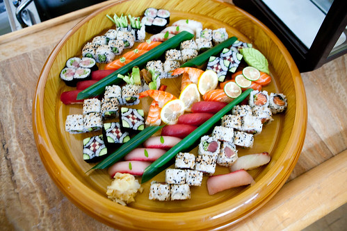 Chef Masaharu Morimoto's sushi platter