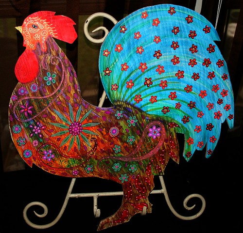 Scrap Wood "Rooster" Cut Out by Rick Cheadle Art and Designs