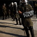 Greek riot police protecting prime minister Giorgos Papandreou. Thessaloniki trade fair, Greece