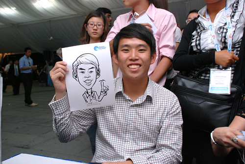caricature live sketching for Singapore International Water Week Closing Dinner - 28