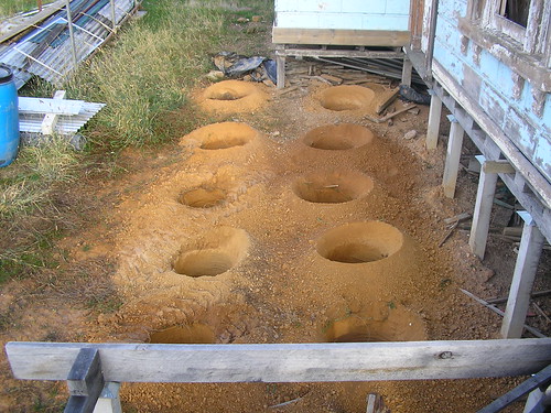 holes for front verandah stumps