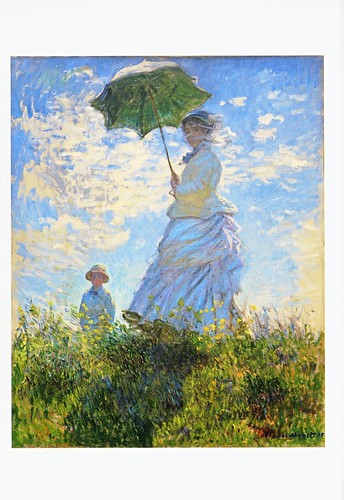 ★ﾎﾟｽﾄｶｰﾄﾞ②モネ「日傘の女性、モネ夫人と息子」1875年 by Poran111