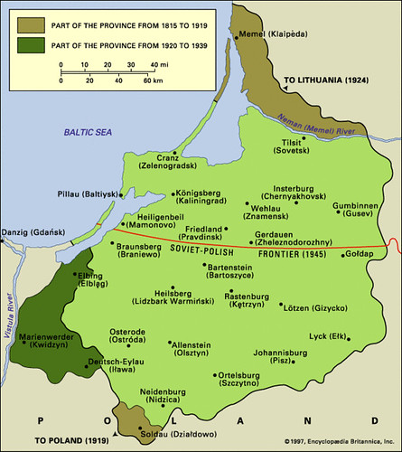 East-Prussia , post WW! WW2 borden change ( 1919-1924 )